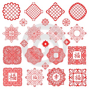 Asian Chinese and Japanese style Traditional clouds   oriental Tribal pattern China elements ornament  background for design print