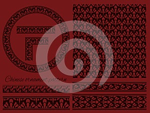 Asian Chinese and Japanese style Traditional clouds   oriental Tribal pattern China elements ornament  background for design print
