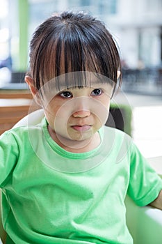 Asian Chinese little girl crying