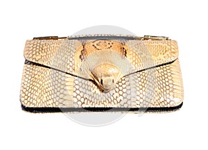 Asian cobra leather handbag photo