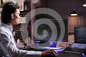 Asian coder programming server encryption