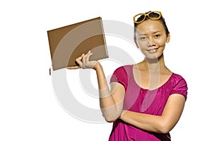 Asian College Student Reading Book