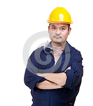 Asian construction worker portrait