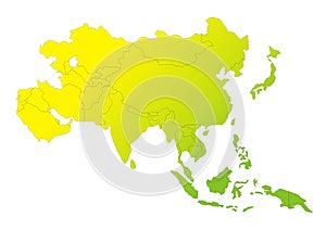 Asian Continent Gradation