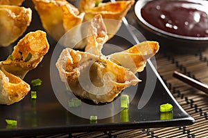 Asian Crab Rangoons with Sweet and Sour Sauce photo