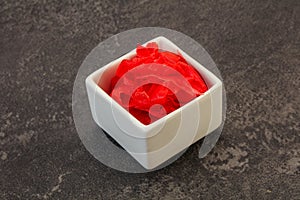 Asian cuisine marinated ginger root