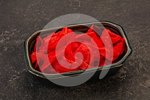 Asian cuisine marinated ginger root