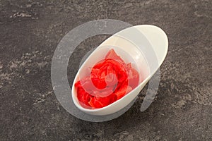 Asian cuisine marinated ginger root