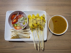 Asian Cuisine, Pig Satay or Moo Satay