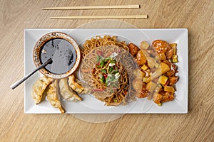 Asian cuisine platter