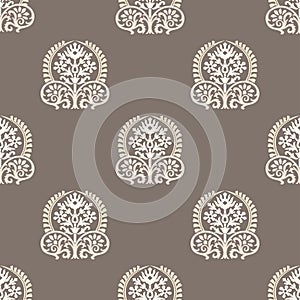 Asian damask wallpaper pattern design