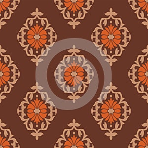 Asian damask wallpaper pattern design