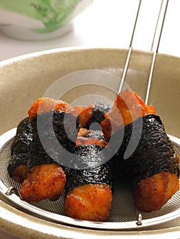 Asian deep fried chicken nuggets