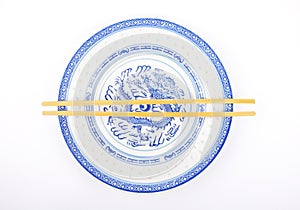 Asian dinnerware with cutlery