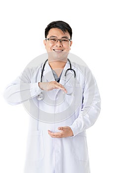 Asian doctor at work