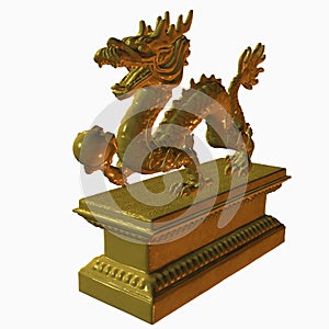 Asian Dragon Statue