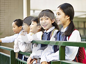 Asian elementary schoolgirl