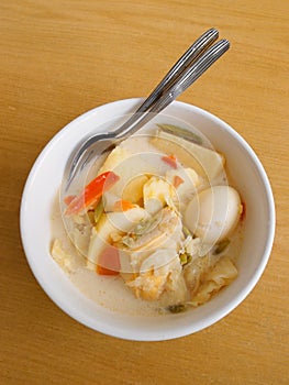 Asian ethnic dish, lontong