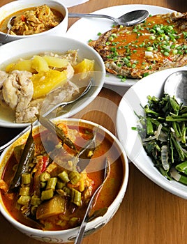 Asian ethnic food - assorted dishes