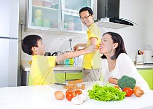 Asian Family Kitchen Lifestyle