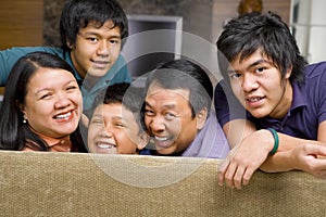 Asian family lifestyle portrait