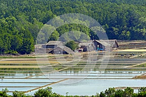 Asian farm huts, Vietnam.