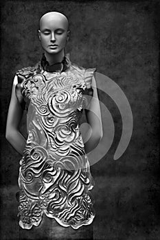 Asian fashion dress on mannequin