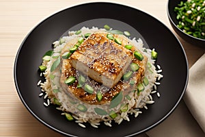 Asian Fast Food: Sesame Crusted Tofu and Spring Onion