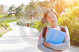 Asian female student