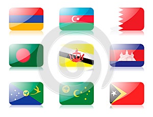 Asian flags set 1