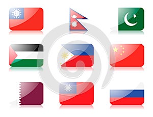 Asian flags set 4