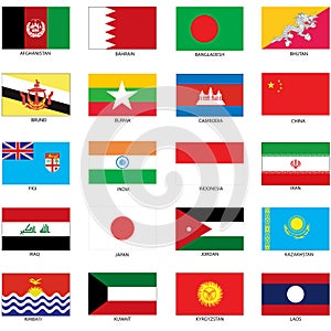 Asian Flags