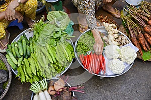 Asian fresh fruit and vegetable market