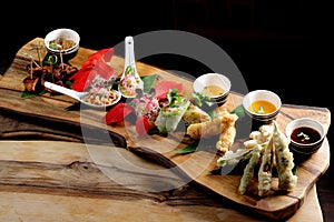 Asian Fusion appetizer plate