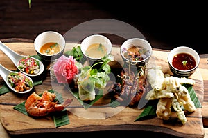 Asian Fusion appetizer plate