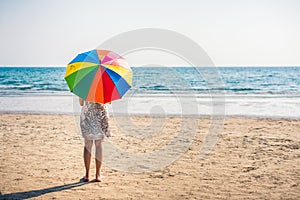 Asian girl on the beach