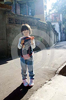 Asian girl child, China