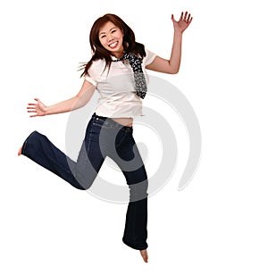 Asian Girl Jumping 2