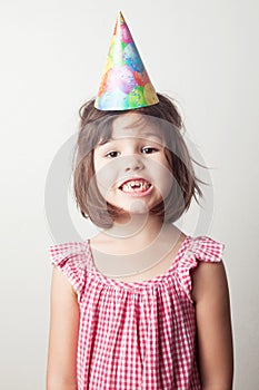 Asian girl in a Party Hat