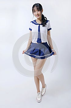 Asian girl and Sailor suit