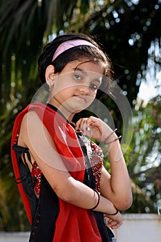 Asian girl in sari