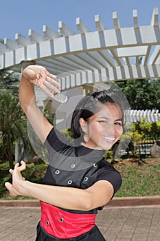 Asian gracious dance girl pose photo