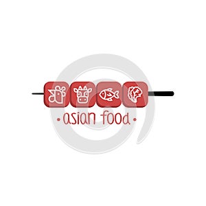 Asian Grill logo design template