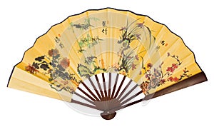 Asian hand fan with dragons