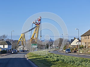 The Asian Hercules III Sheerleg Crane, the largest of its kind in the World, sits in Dundee Port