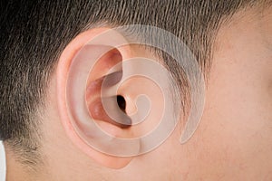 Asian Human ear closeup