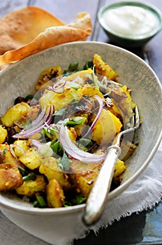 Asian indian spices potatoes