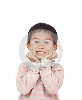 Asian kid expressing surprise