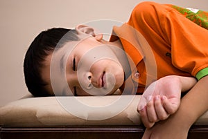 Asian kid sleeping