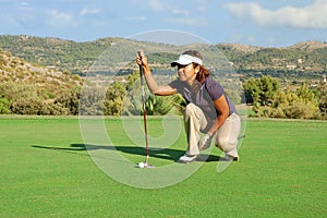 Asian Lady Golfer
